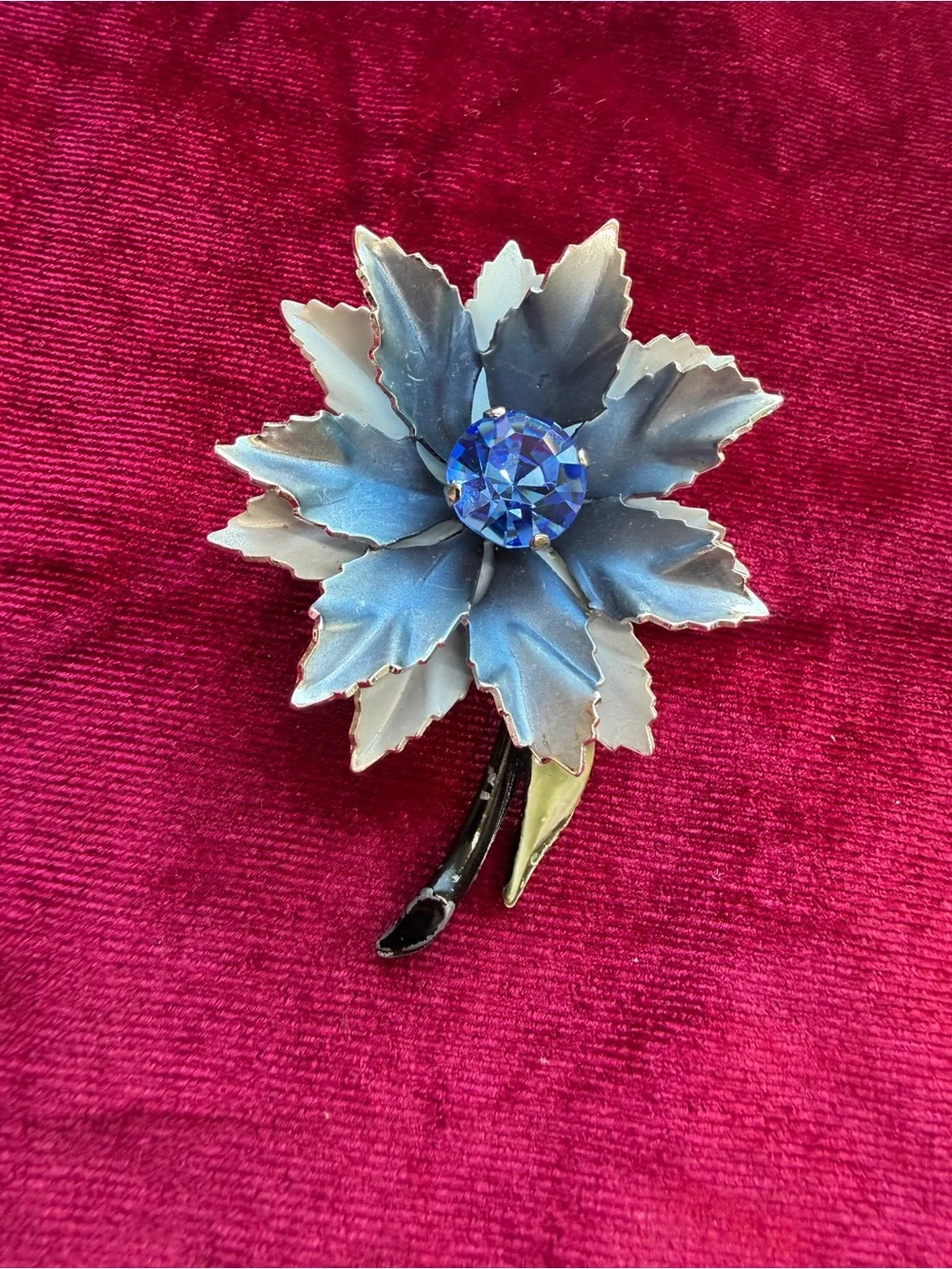 Vintage Enamel Flower Brooch
